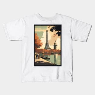 Old postcard of paris Kids T-Shirt